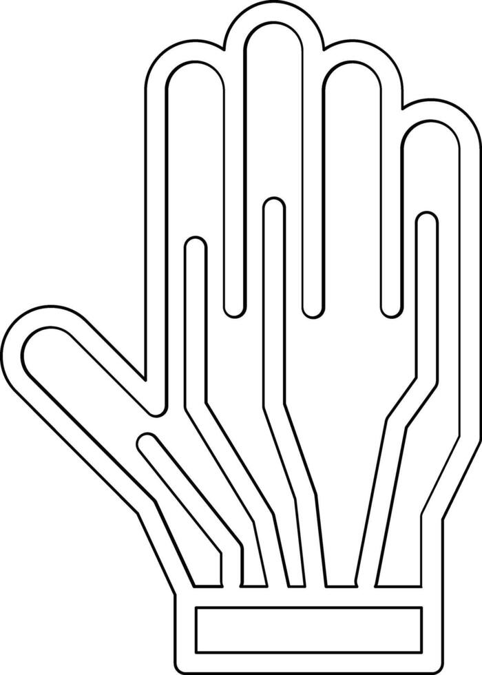 câblé gants vecteur icône