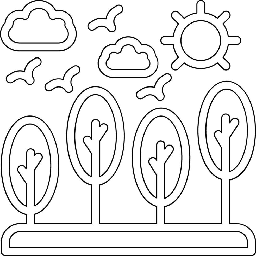 icône de vecteur de forêt