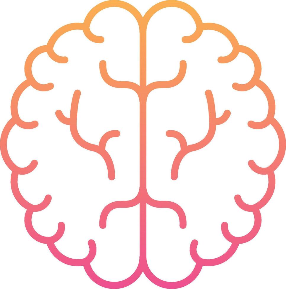 icône de vecteur de cerveau humain