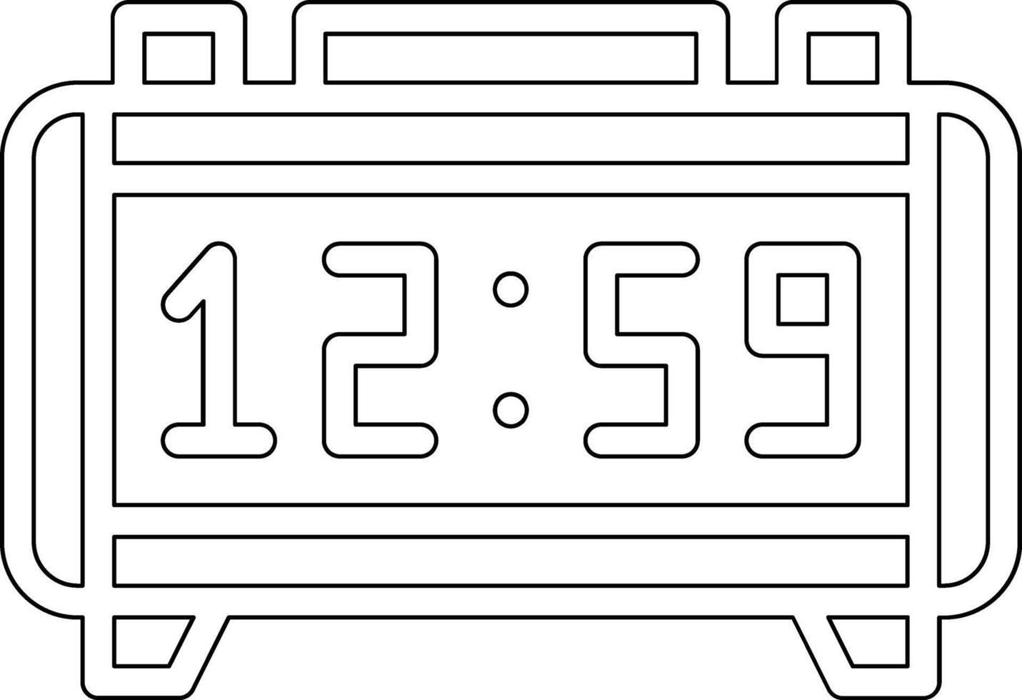 icône de vecteur d & # 39; horloge numérique