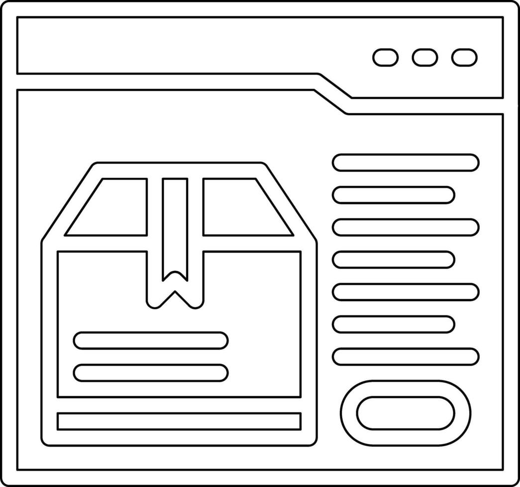 icône de vecteur de navigation produit