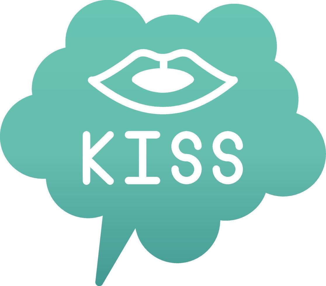 icône de vecteur de baiser