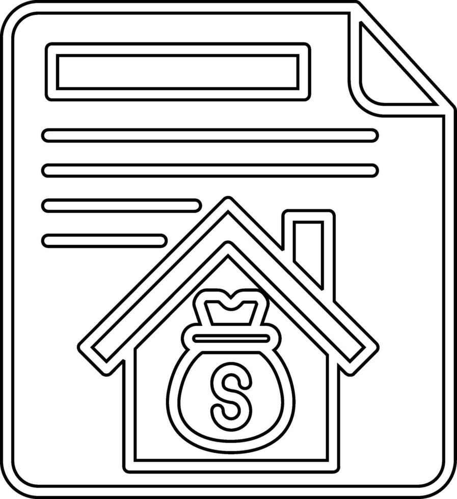 icône de vecteur d'hypothèque