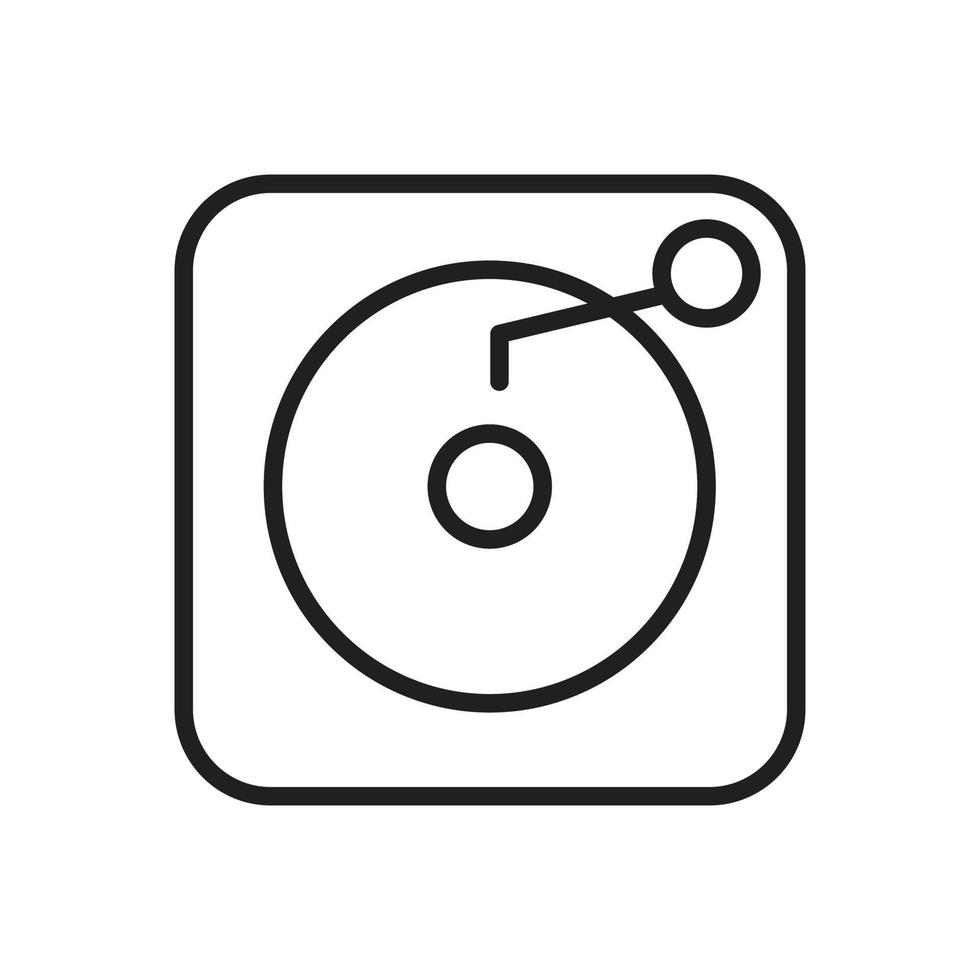 ligne de vecteur d'icône de boîte à musique sur l'image de fond blanc pour le web, présentation, logo, symbole d'icône