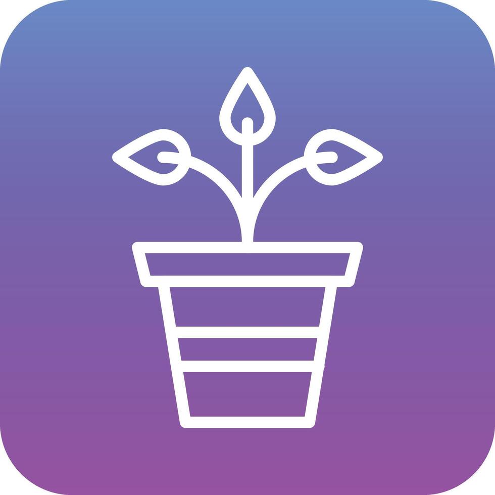icône de vecteur de pot de plante