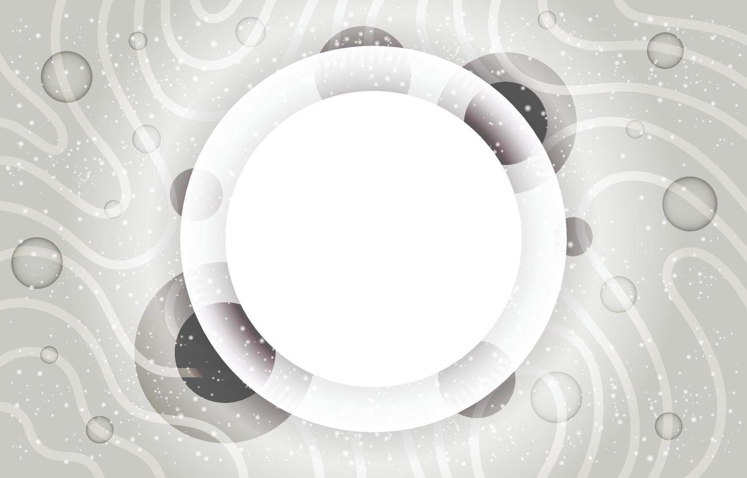 modèle de fond blanc cercle abstrait vecteur