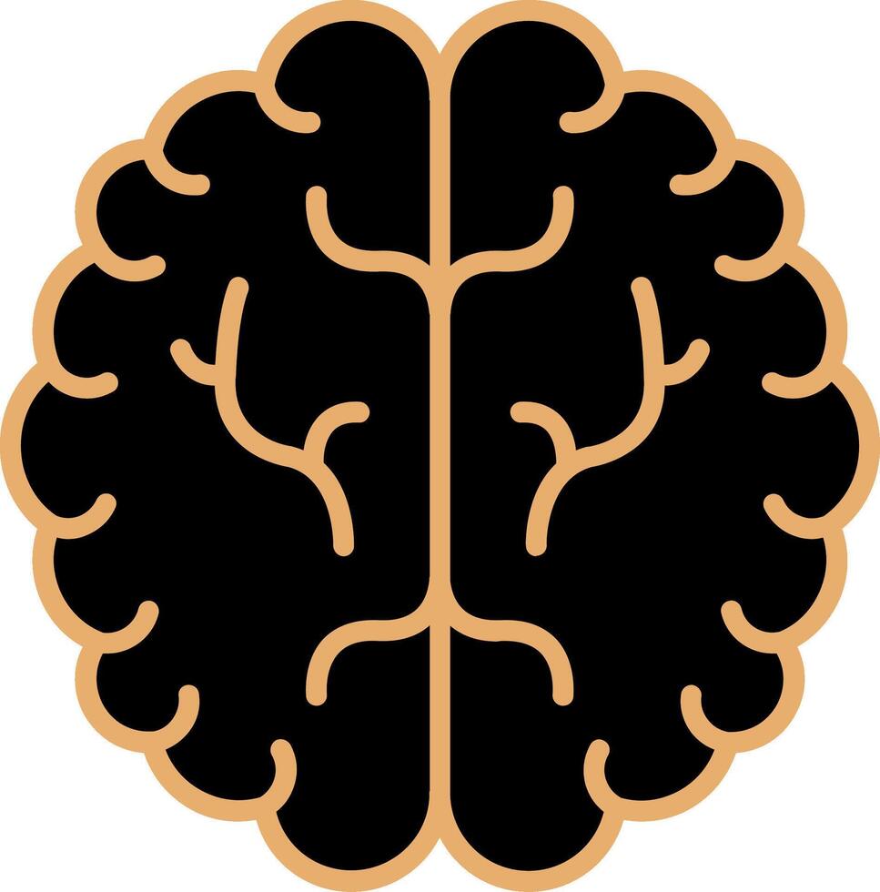 icône de vecteur de cerveau humain