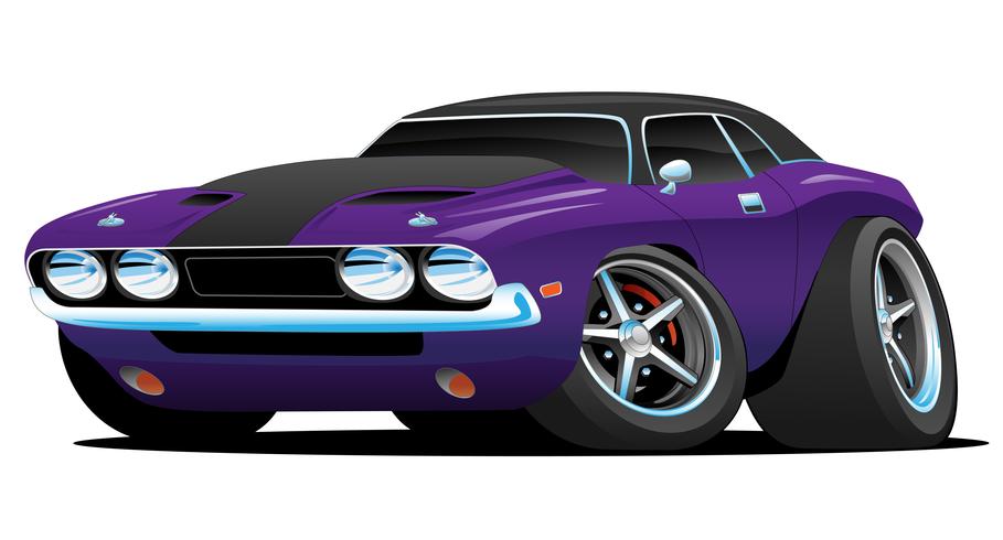 Illustration vectorielle de classique American Muscle Car Cartoon vecteur