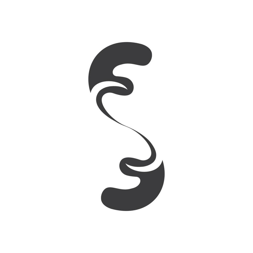 Créatif abstrait lettre fs logo conception. lié lettre sf logo conception. vecteur
