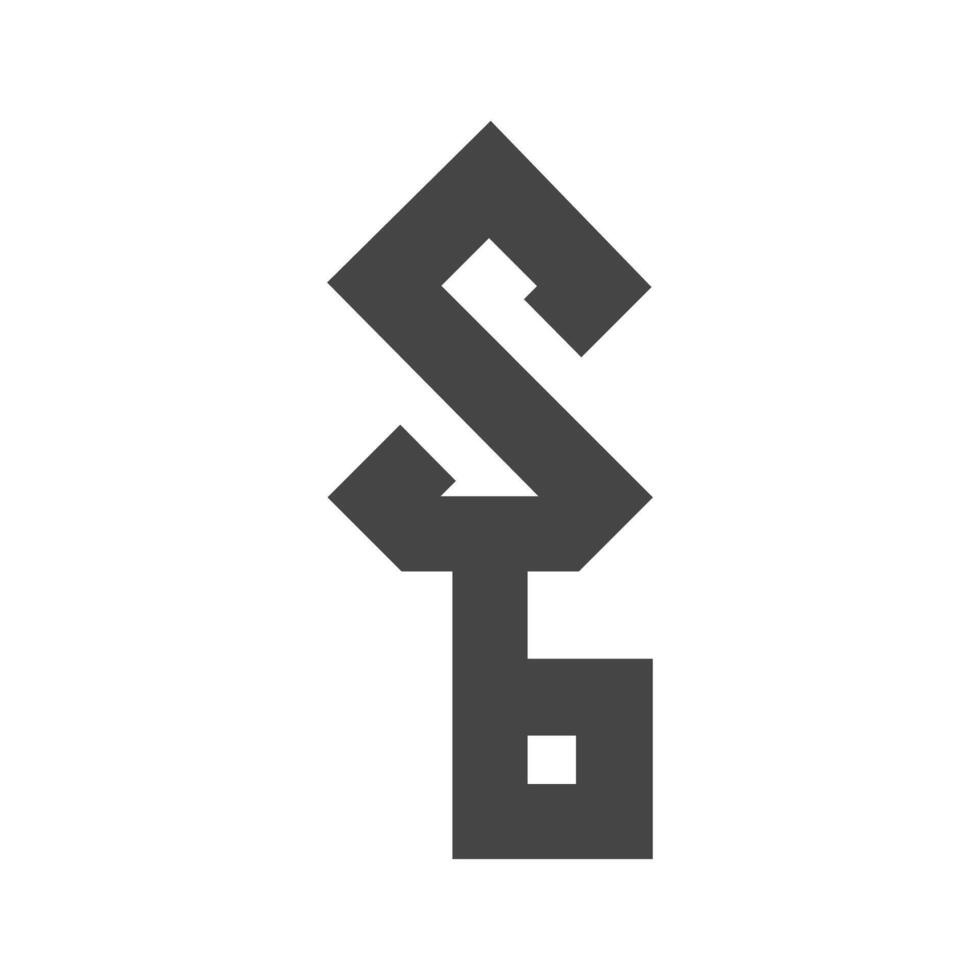 alphabet initiales logo bs, sb, s et b vecteur