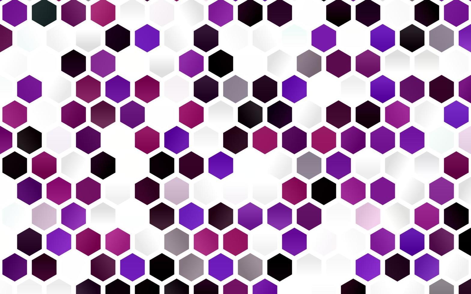 modèle vectoriel violet clair avec des hexagones colorés.