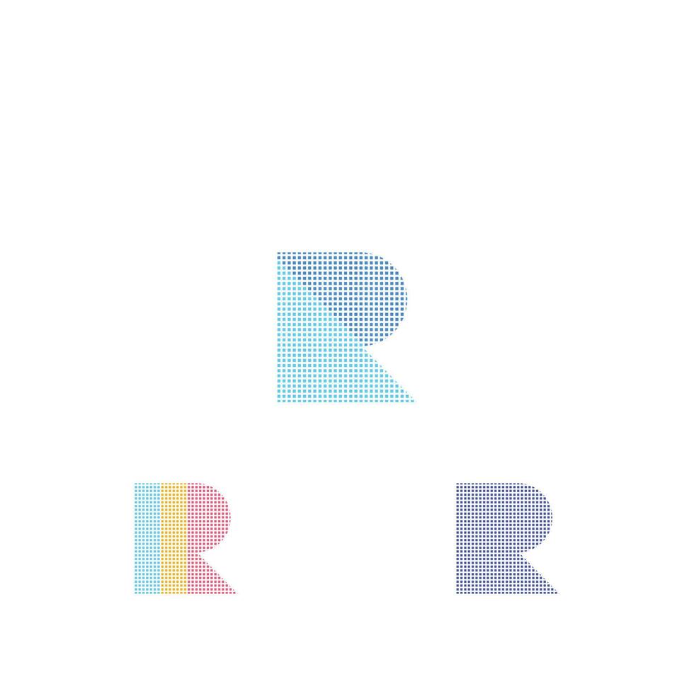 r ou rr logo et icône conception vecteur