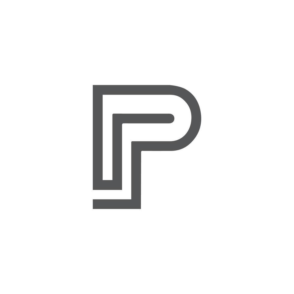 initiale lettre pp logo ou p logo vecteur conception modèle