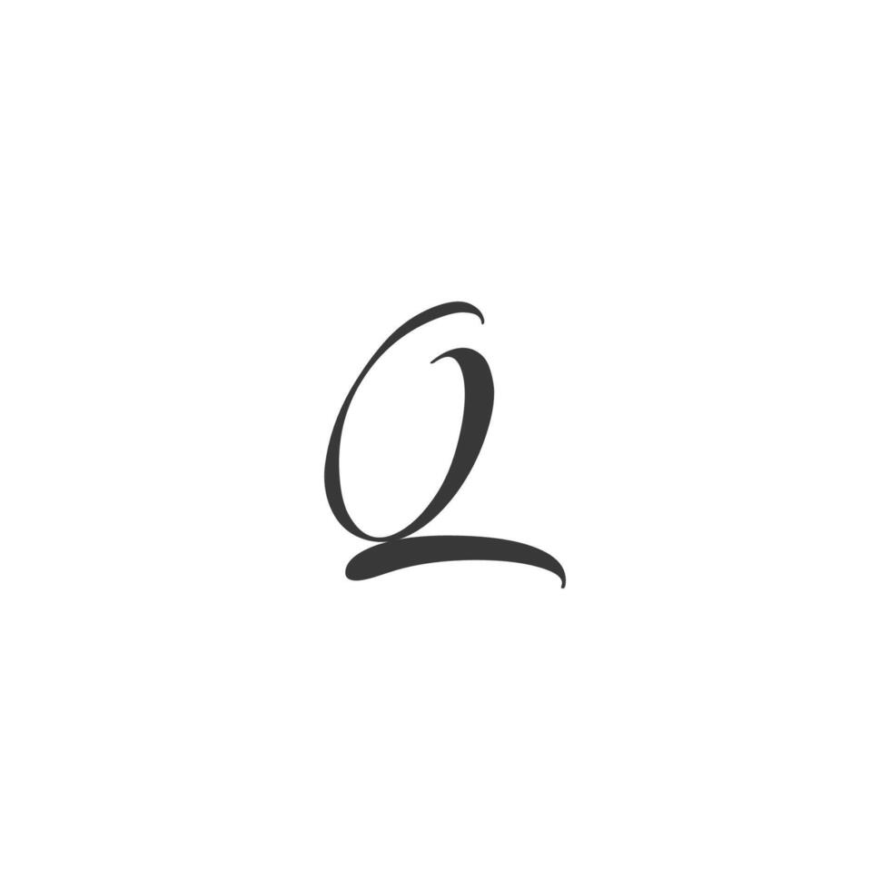 alphabet lettres initiales monogramme logo lo, ol, l et o vecteur