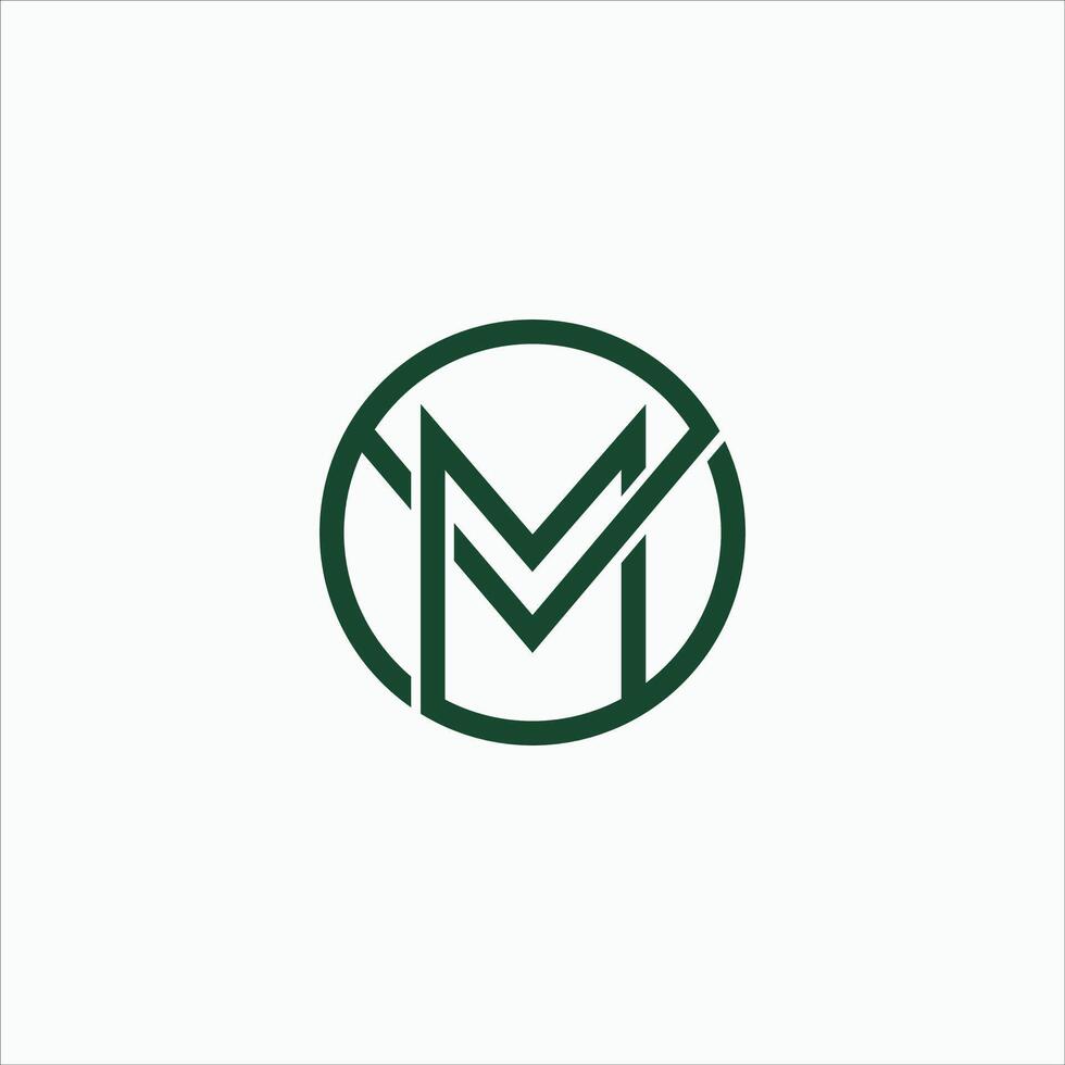 initiale lettre mv logo ou vm logo vecteur conception modèle