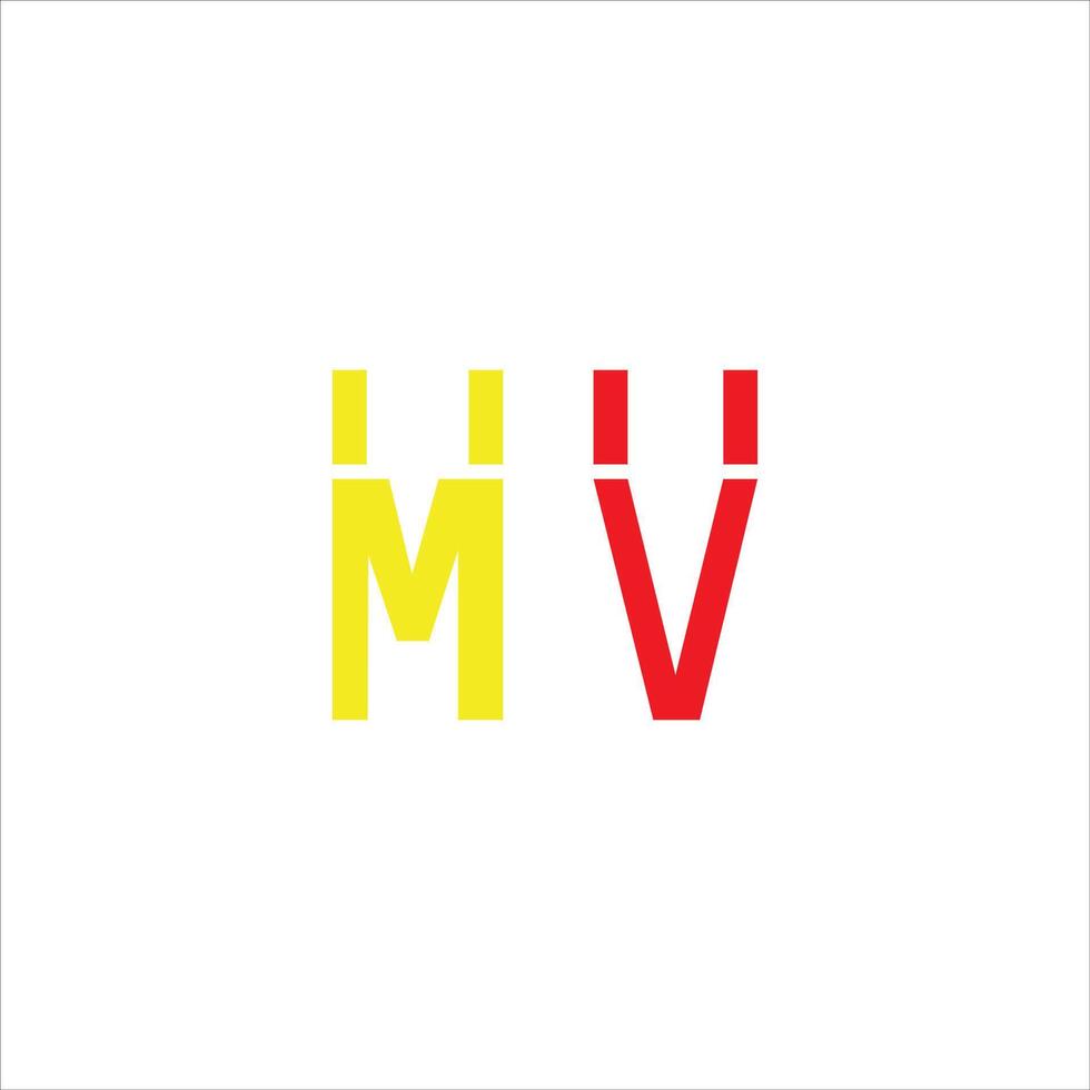 initiale lettre mv logo ou vm logo vecteur conception modèle