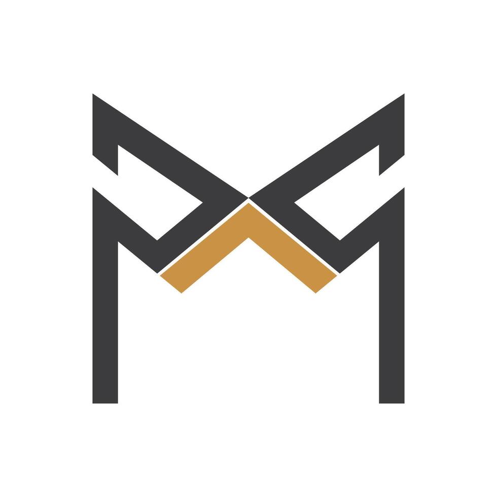 initiale lettre mp logo ou pm logo vecteur conception modèle