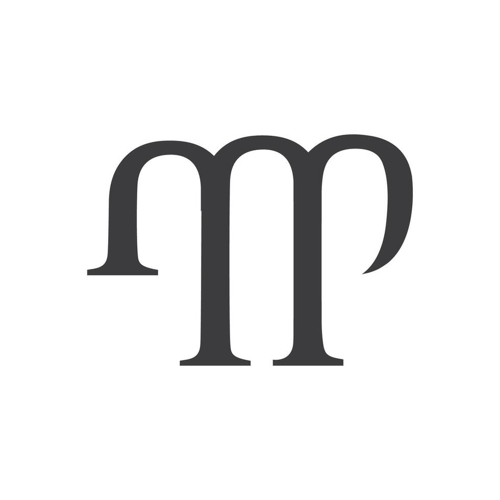 initiale lettre mp logo ou pm logo vecteur conception modèle