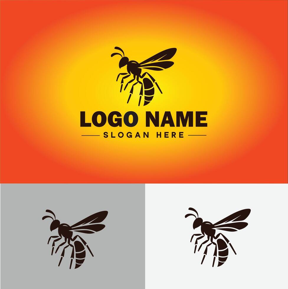 guêpe logo vecteur art icône graphique pour entreprise marque affaires icône guêpe logo modèle