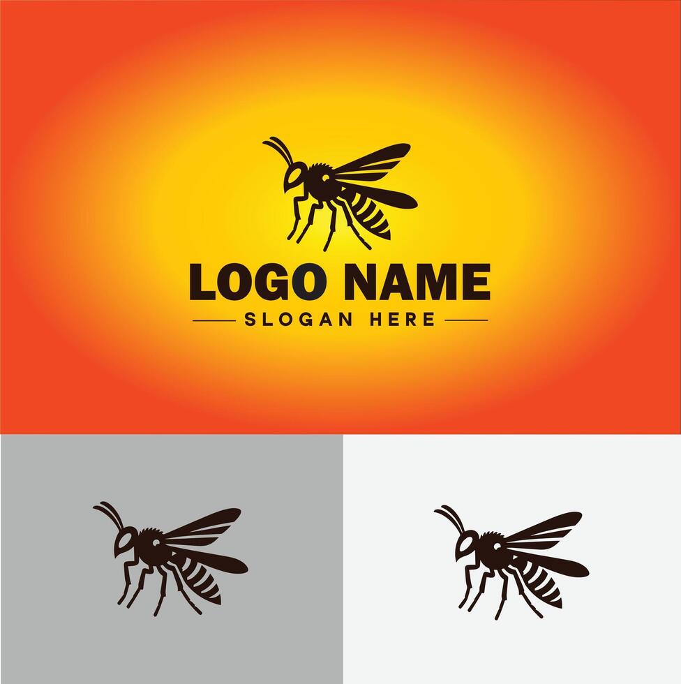 guêpe logo vecteur art icône graphique pour entreprise marque affaires icône guêpe logo modèle