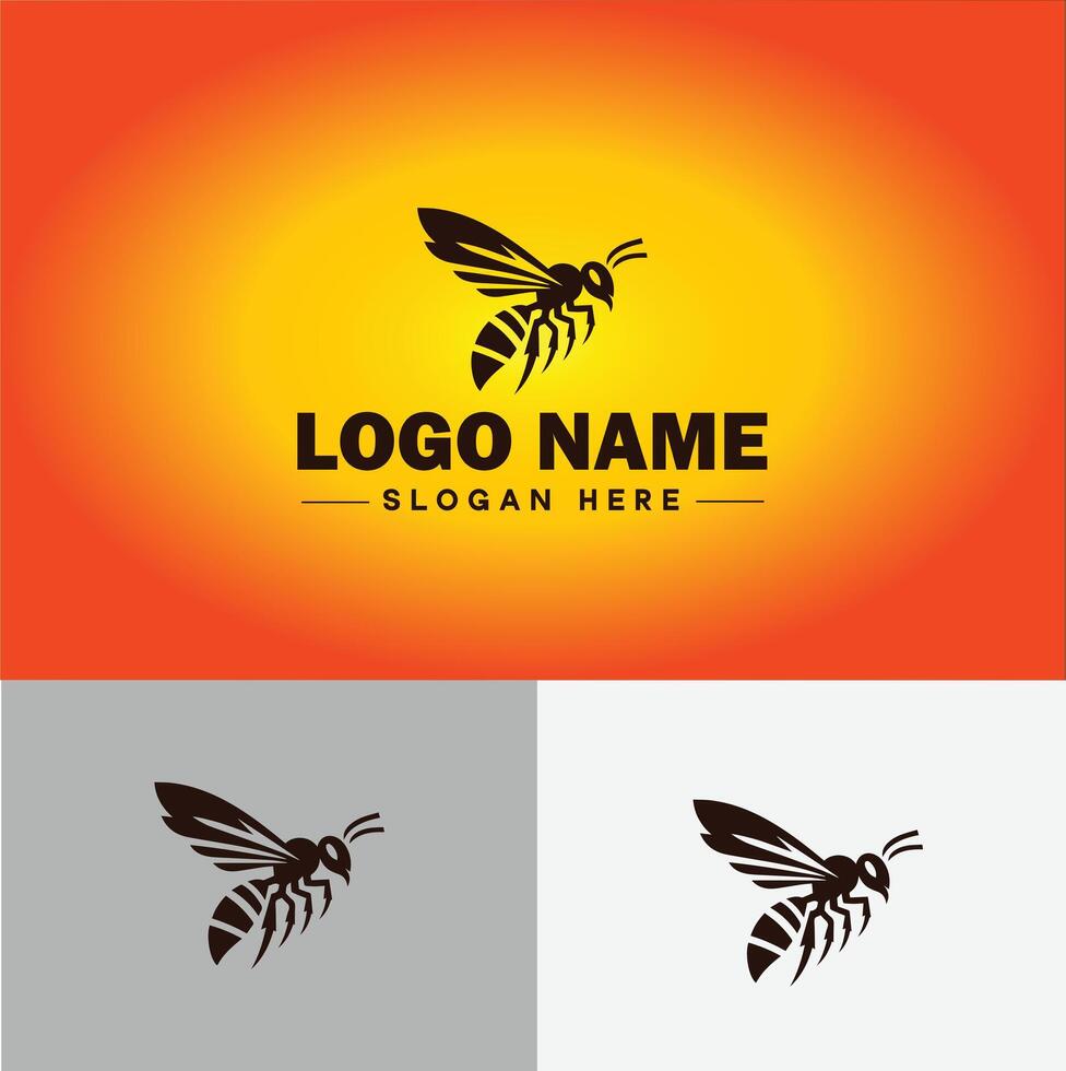 guêpe logo vecteur art icône graphique pour entreprise marque affaires icône guêpe logo modèle