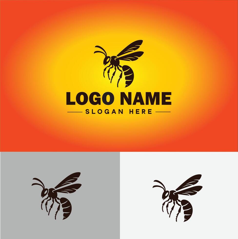 guêpe logo vecteur art icône graphique pour entreprise marque affaires icône guêpe logo modèle