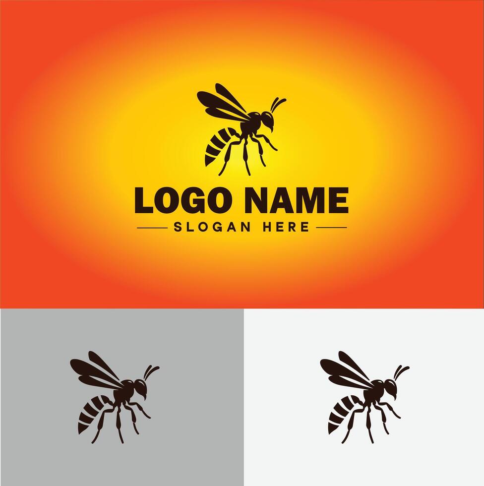 guêpe logo vecteur art icône graphique pour entreprise marque affaires icône guêpe logo modèle