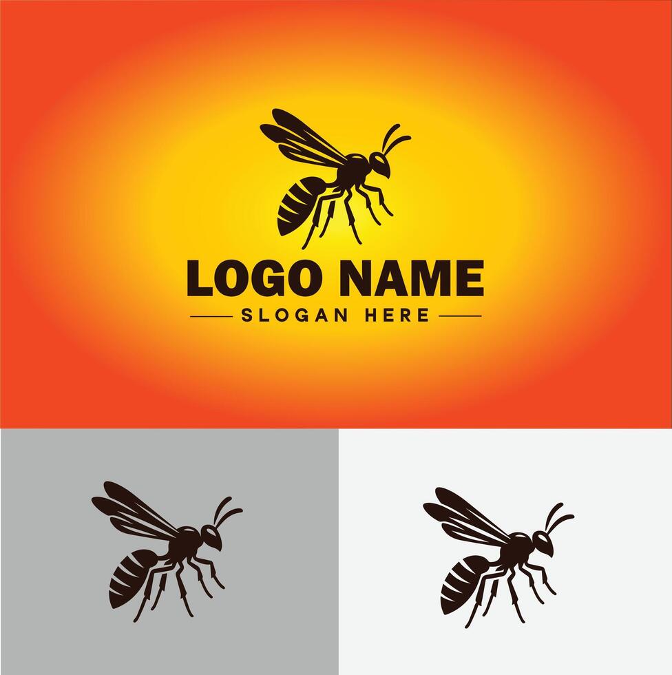 guêpe logo vecteur art icône graphique pour entreprise marque affaires icône guêpe logo modèle