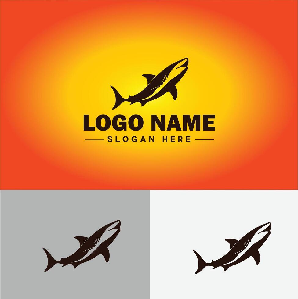 requin logo vecteur art icône graphique pour entreprise marque affaires icône requin logo modèle