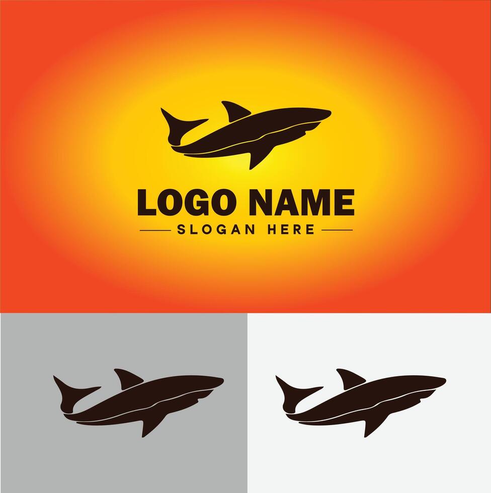 requin logo vecteur art icône graphique pour entreprise marque affaires icône requin logo modèle