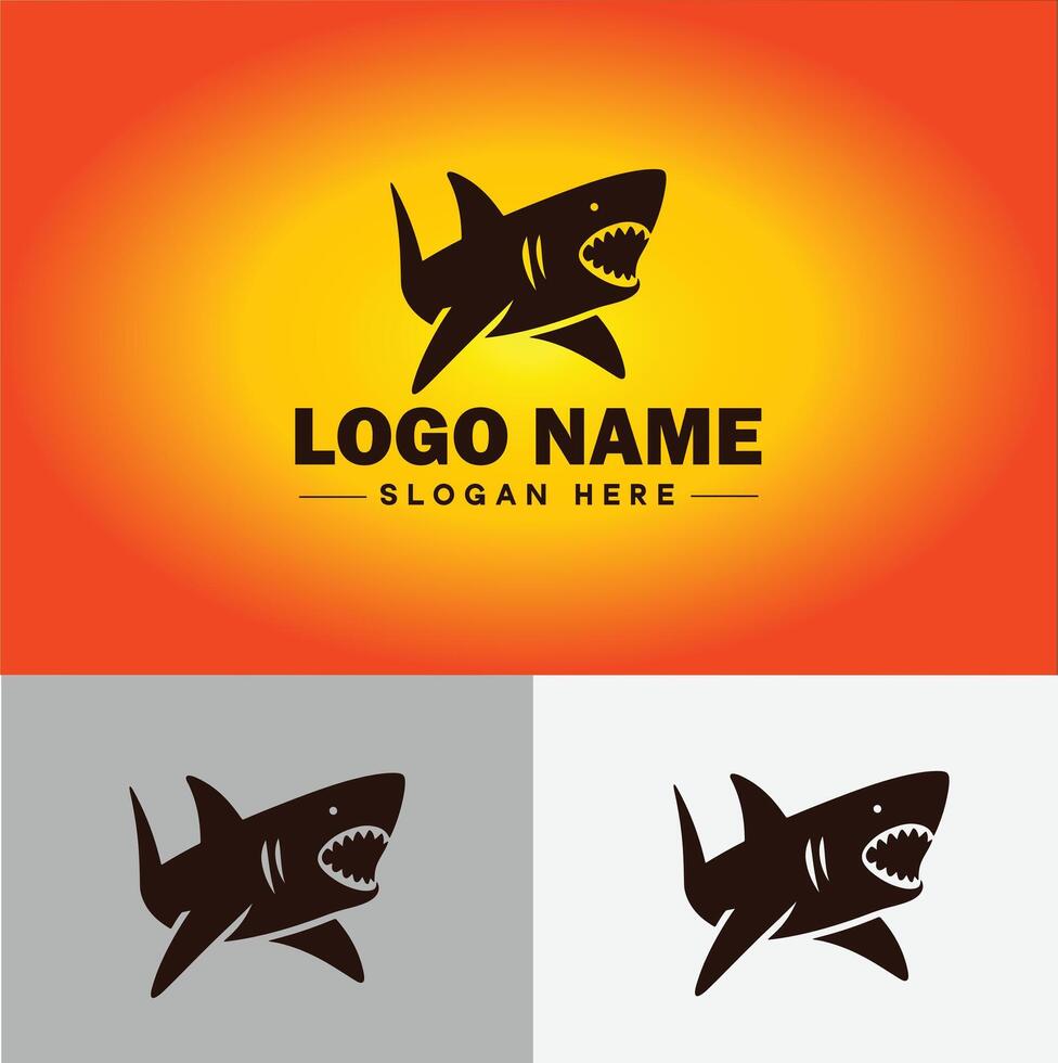 requin logo vecteur art icône graphique pour entreprise marque affaires icône requin logo modèle