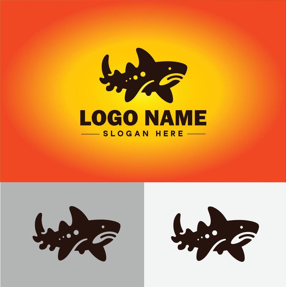 requin logo vecteur art icône graphique pour entreprise marque affaires icône requin logo modèle