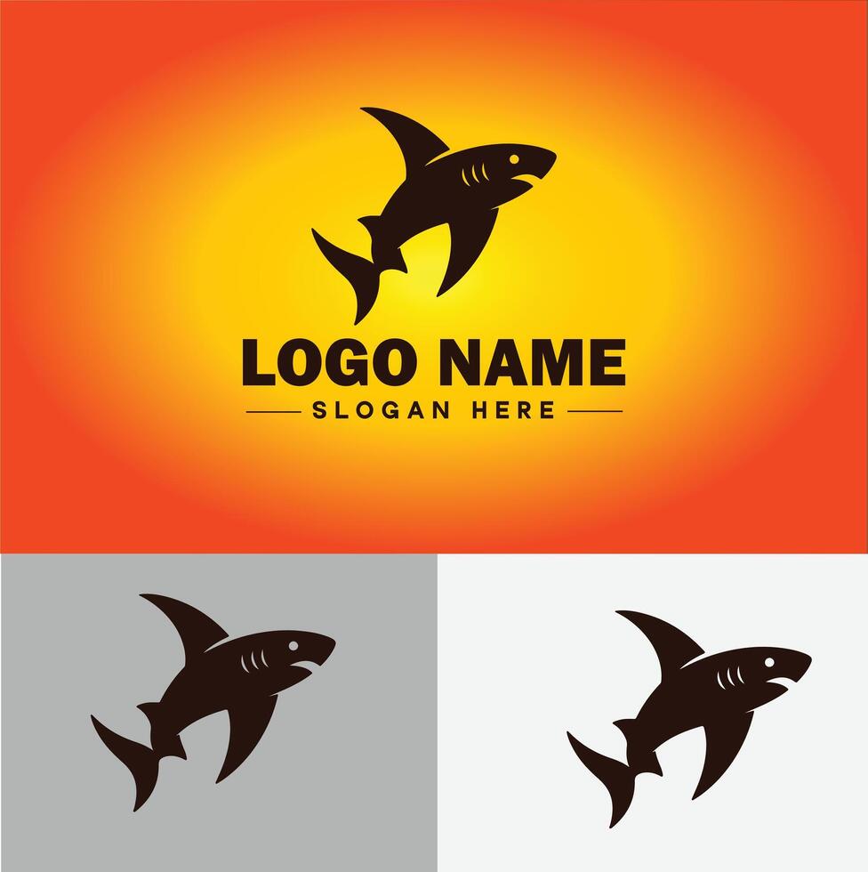 requin logo vecteur art icône graphique pour entreprise marque affaires icône requin logo modèle