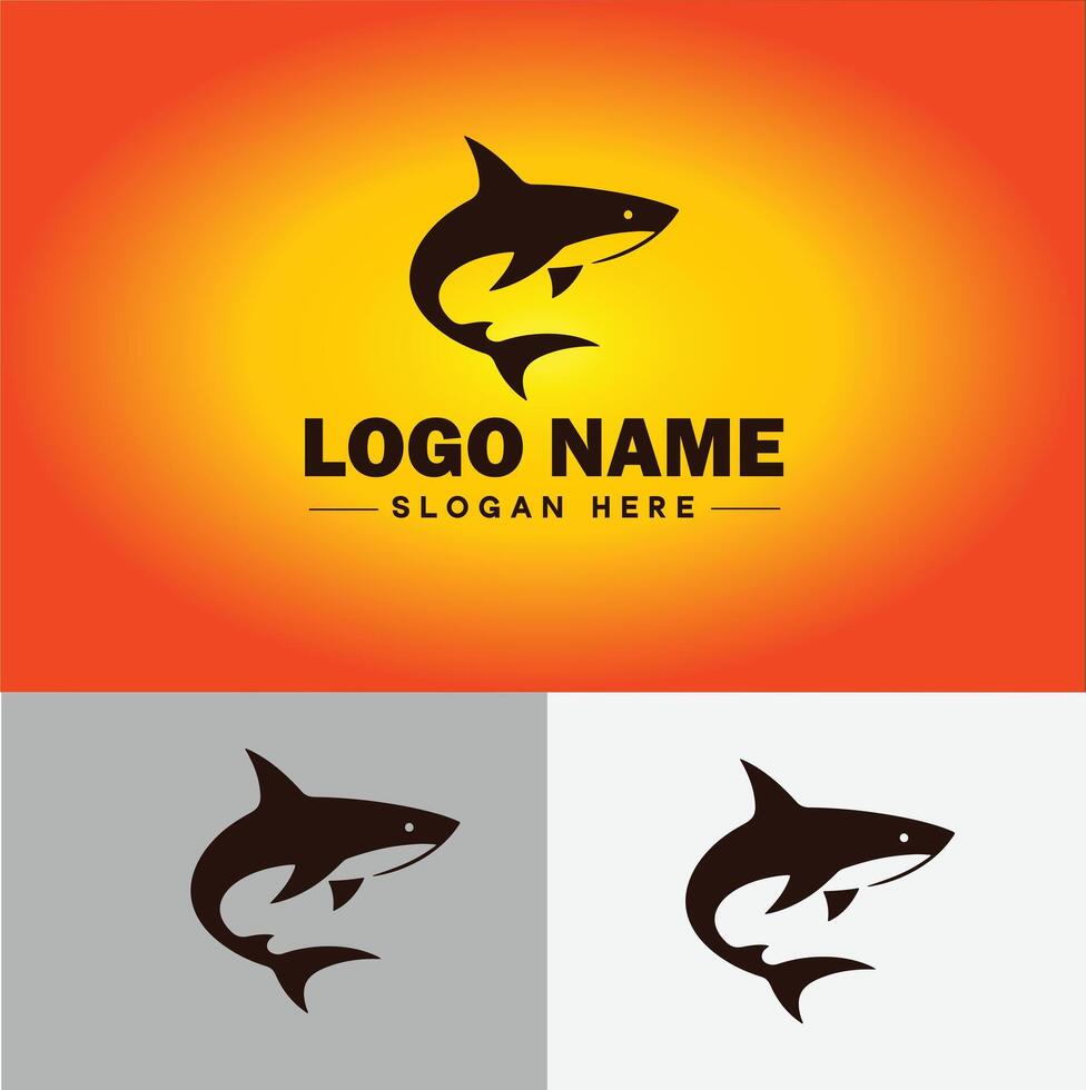 requin logo vecteur art icône graphique pour entreprise marque affaires icône requin logo modèle