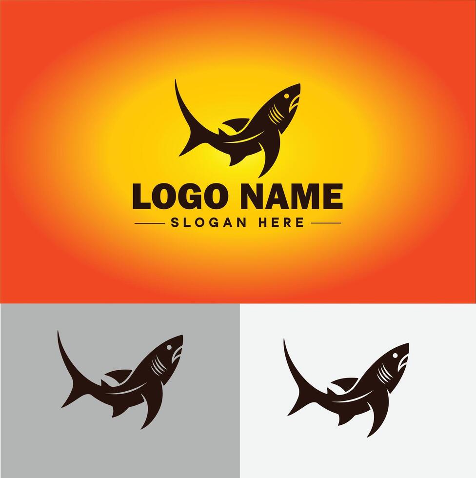 requin logo vecteur art icône graphique pour entreprise marque affaires icône requin logo modèle