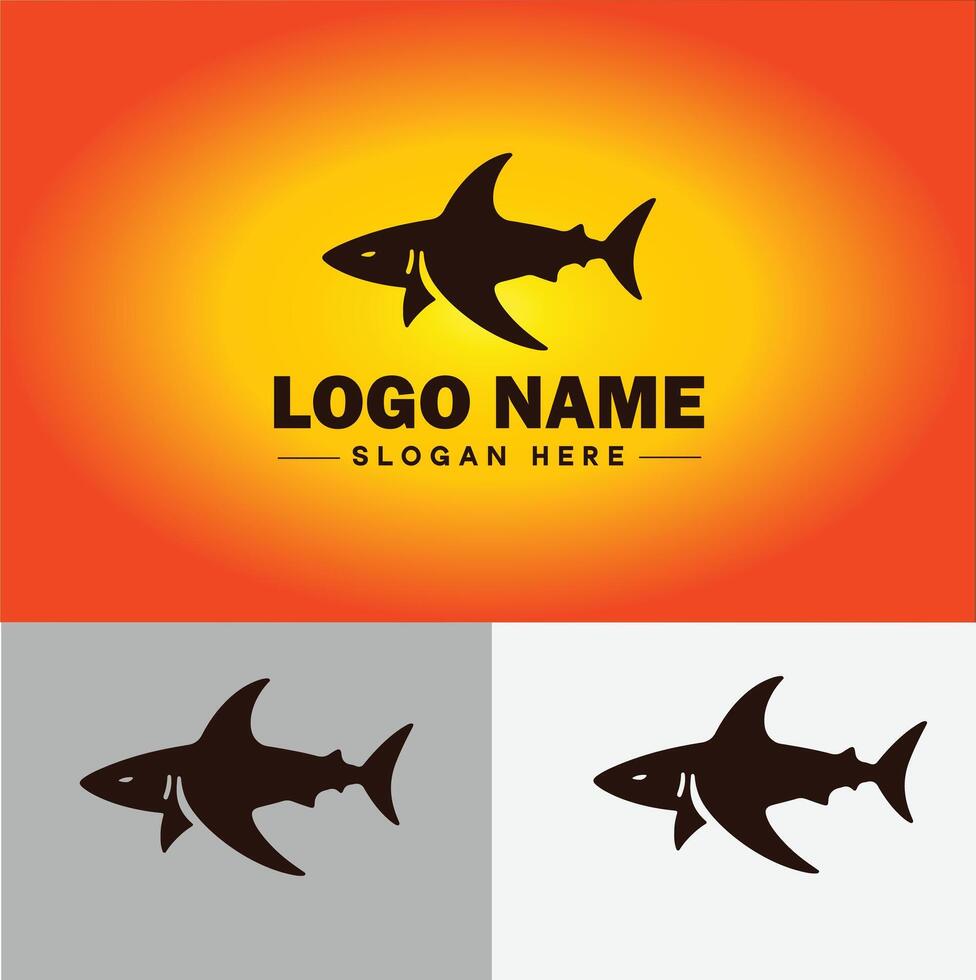 requin logo vecteur art icône graphique pour entreprise marque affaires icône requin logo modèle