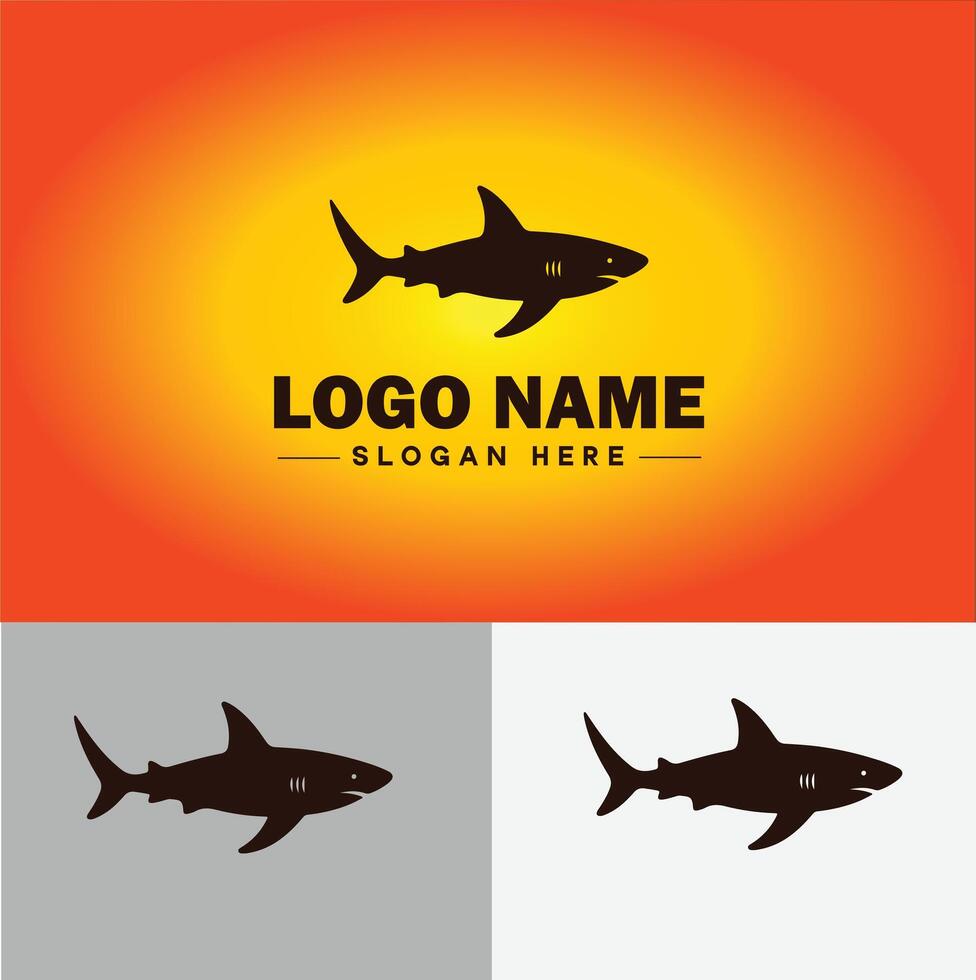 requin logo vecteur art icône graphique pour entreprise marque affaires icône requin logo modèle