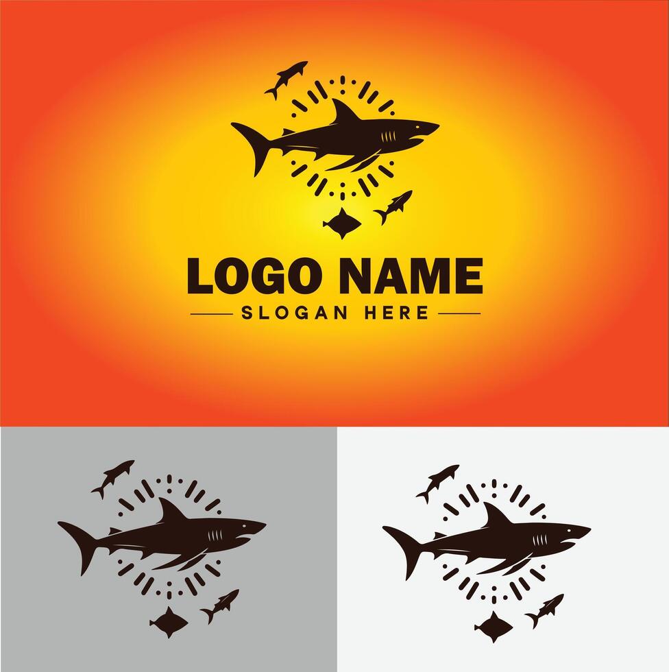 requin logo vecteur art icône graphique pour entreprise marque affaires icône requin logo modèle