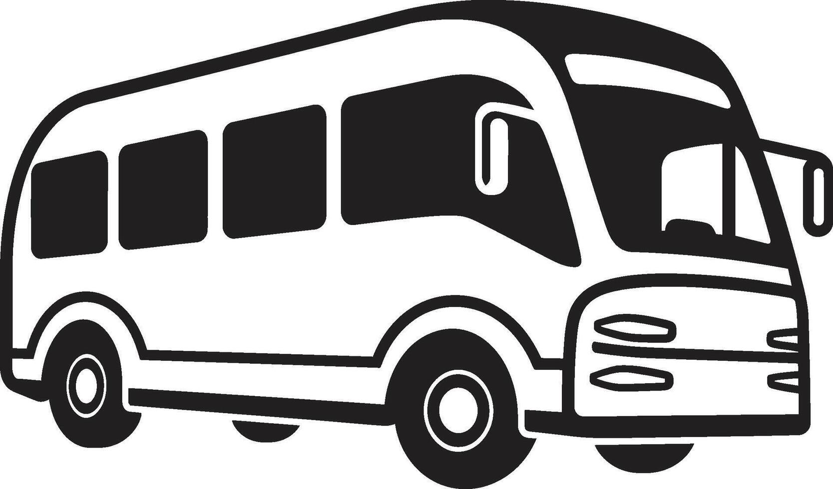 transit éclat noir vecteur emblème Voyage essence autobus vecteur icône