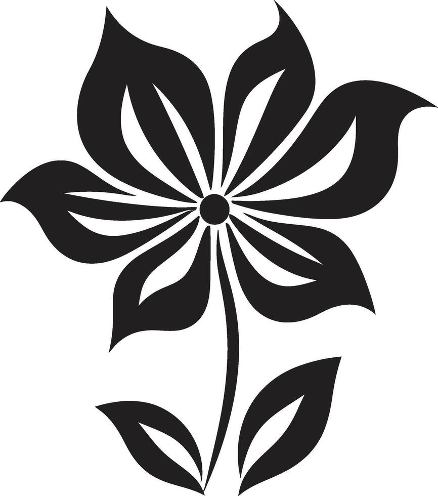 gracieux floral vecteur élégant logo détail élégant Floraison symbole monochrome icône conception