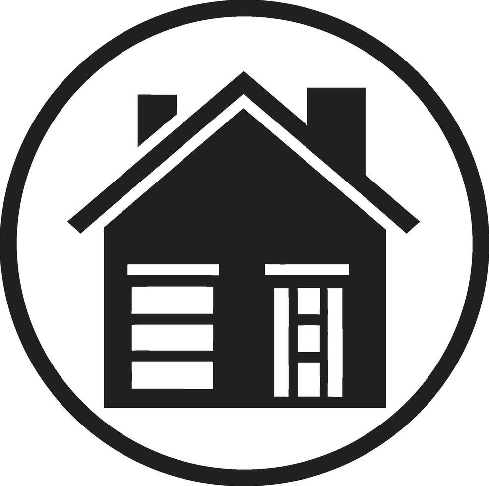 dynamique bungalow vision logo vecteur conception bungalow plan moderne maison logo icône