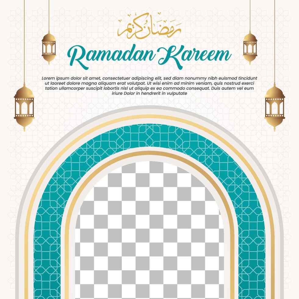 élégant Ramadan kareem arrière-plan, pour affiche, Cadre concept, prospectus, affiche, social médias Publier vecteur