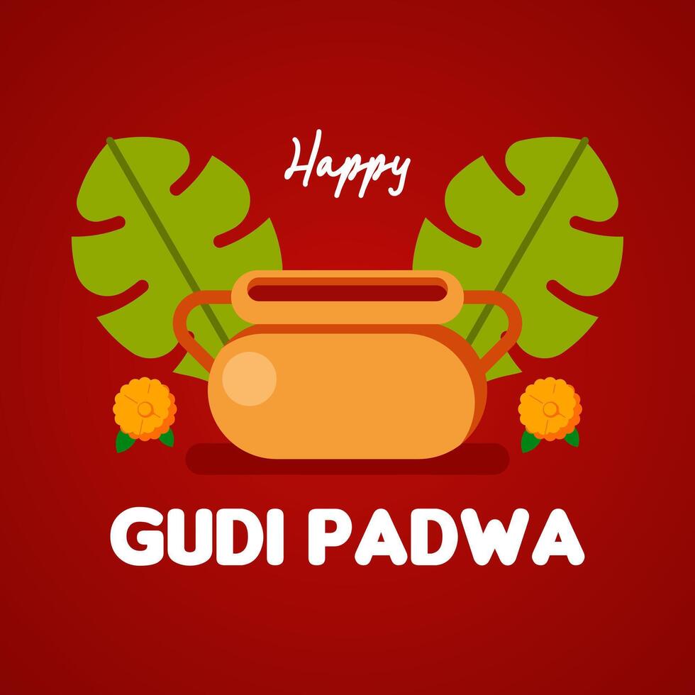 content gudi padwa la toile bannière Contexte illustration vecteur