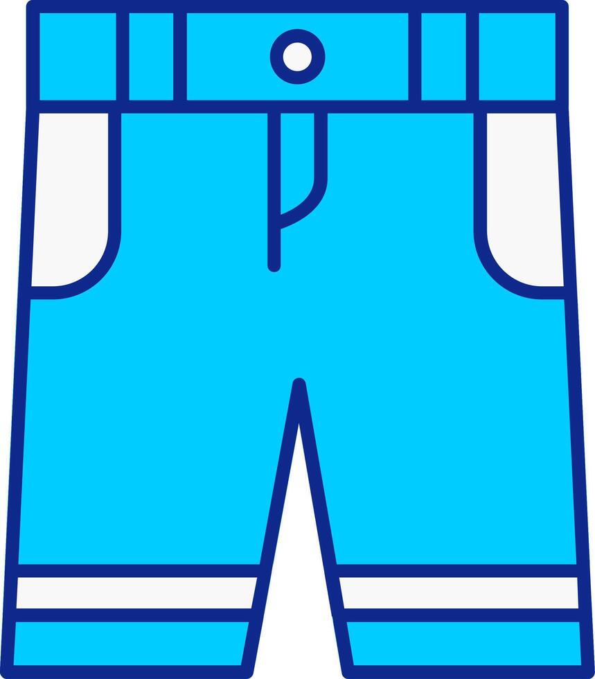 short bleu rempli icône vecteur