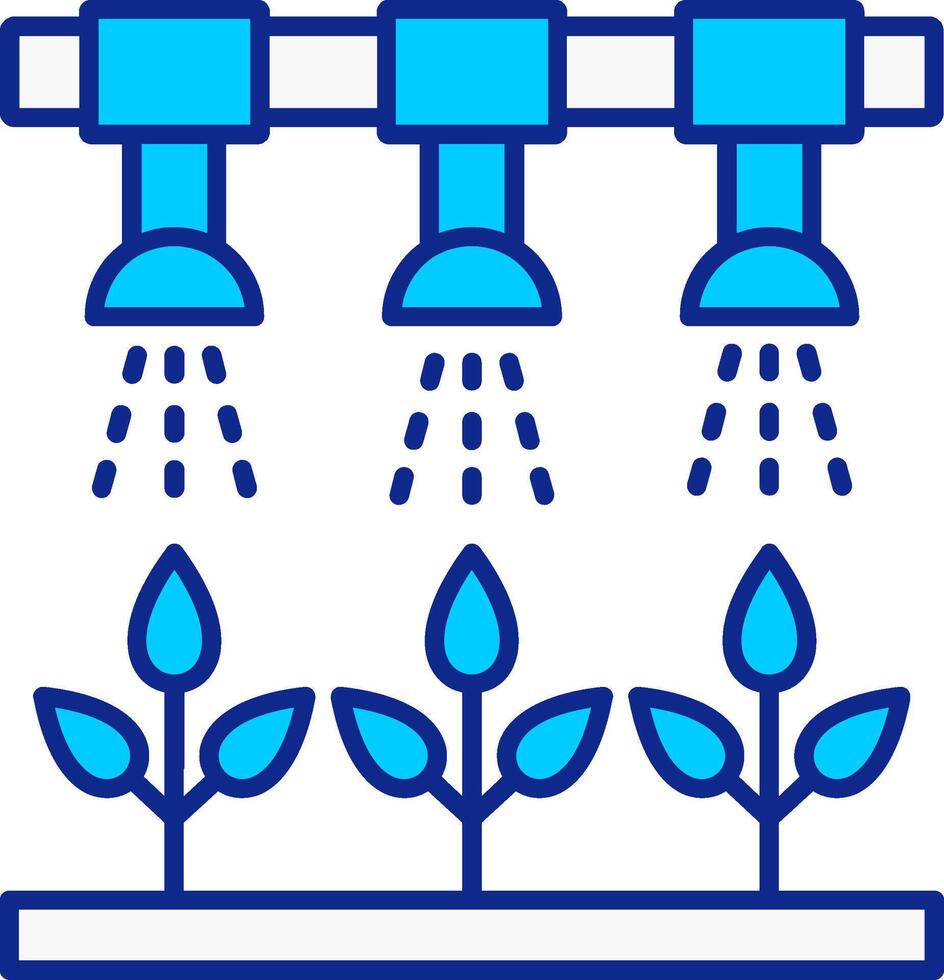 irrigation système bleu rempli icône vecteur