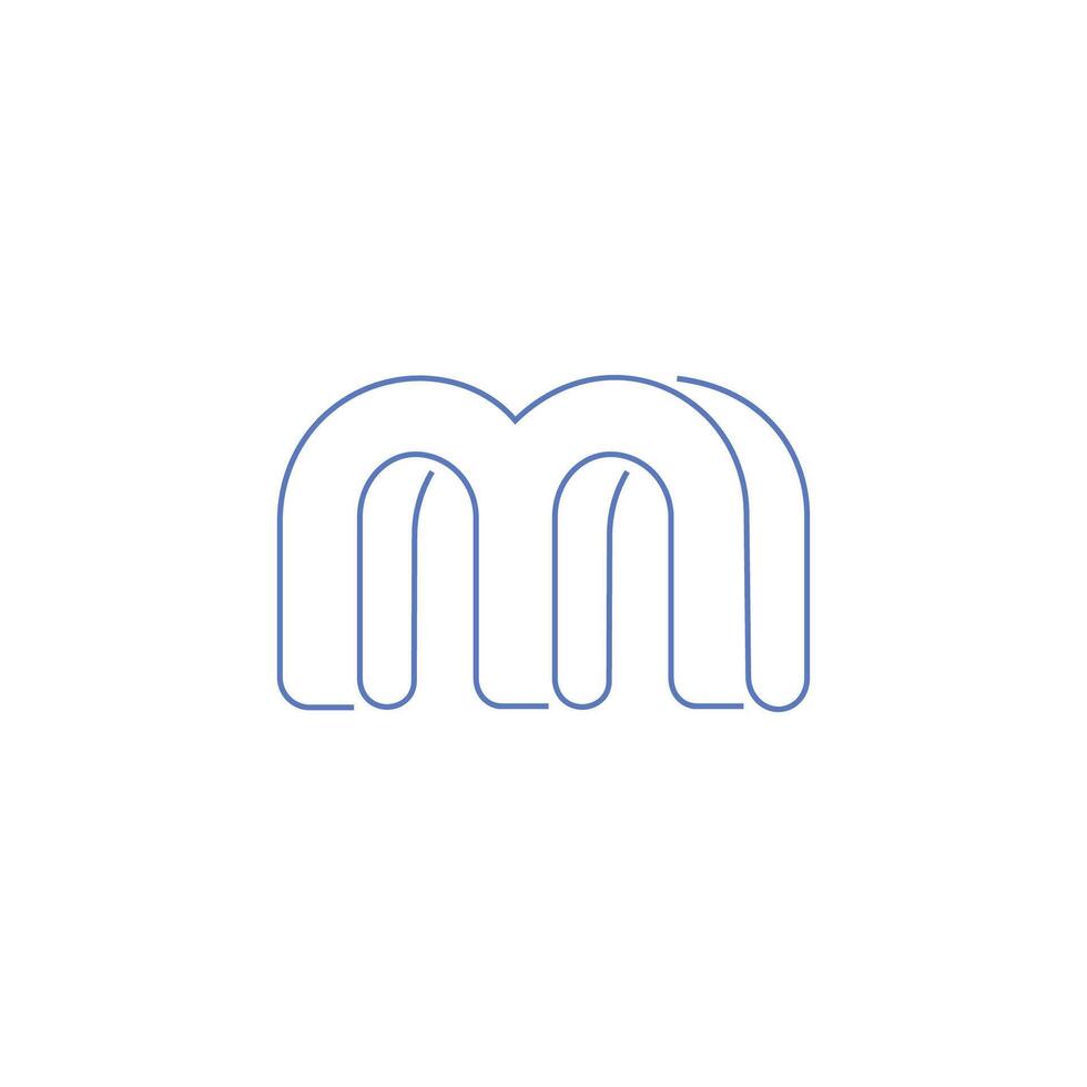 modèle de conception de logo lettre initiale m vecteur