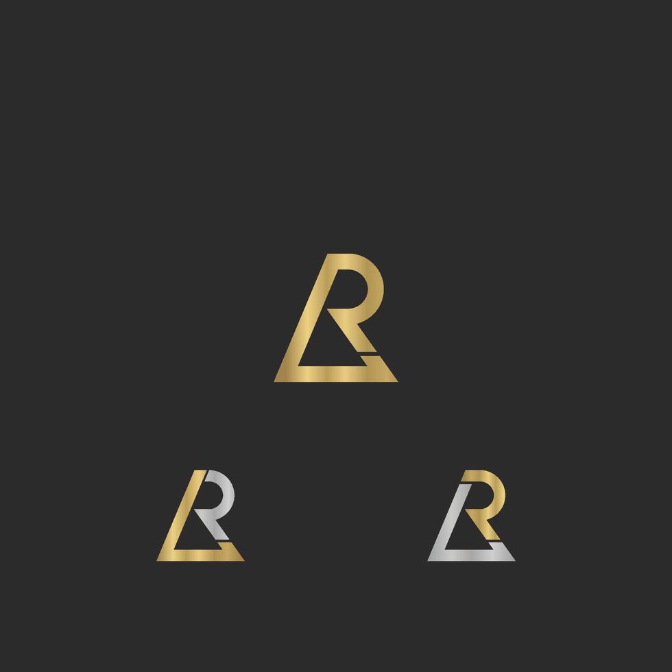 alphabet initiales logo g / D, rl, l et r vecteur