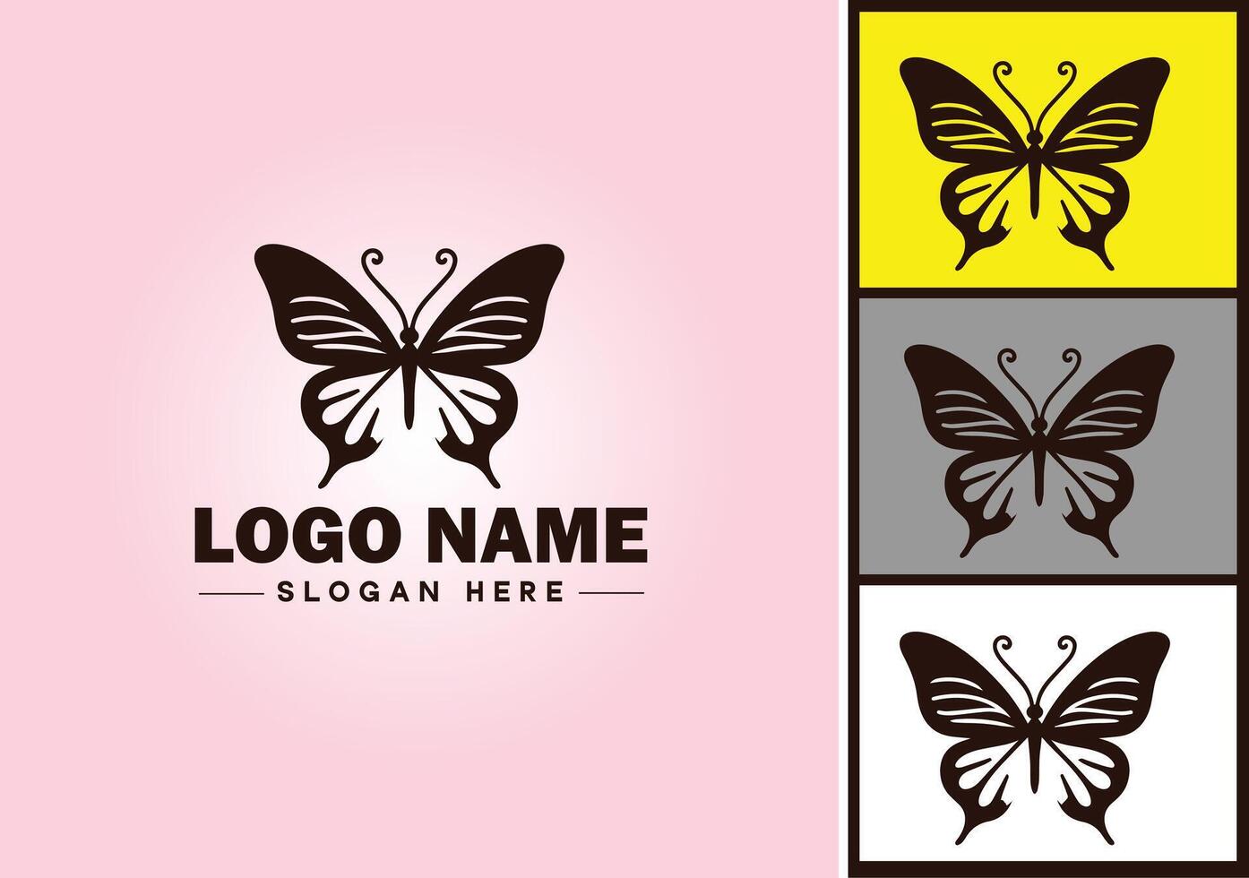 papillon logo vecteur art icône graphique pour entreprise marque icône papillon logo modèle