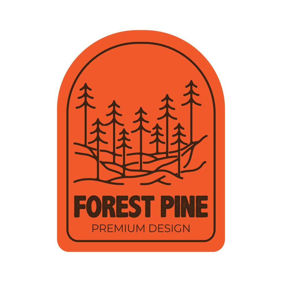 logo badge modèle pour la nature les amoureux forêt Extérieur vecteur icône symbole illustration