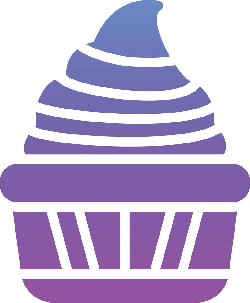 icône de vecteur de cupcake au chocolat